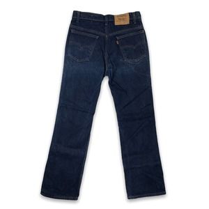 Vintage Late 80s Levis Saddleman Boot Orange Tab 32X32 Indigo Jeans 20517 70s